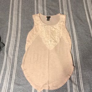 Lace detail tank top